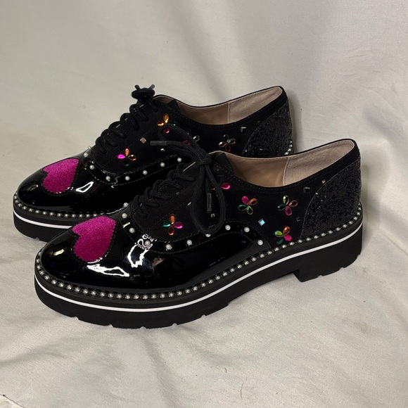 Betsey Johnson PIXXY Platform Loafer Dress Flats - Picture 1 of 11